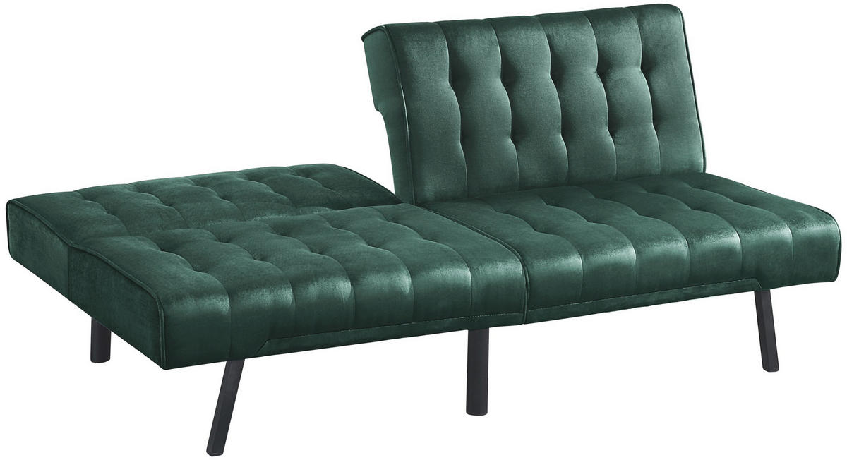 SCHLAFSOFA Pierre Samt Grün - Grün, Textil (180/81/86cm) - ATLANTIC home collection