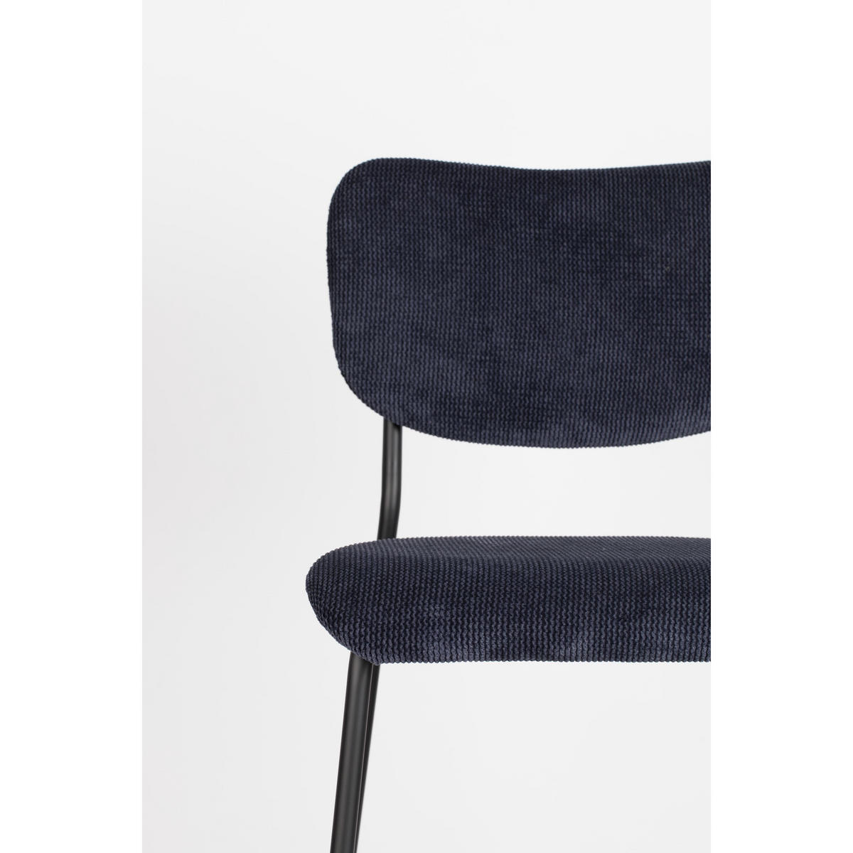 BARHOCKER Benson Rückenlehne 64,5 cm Dunkelblau - 2 er Set - Blau, Textil (46/92/53.5cm) - Zuiver