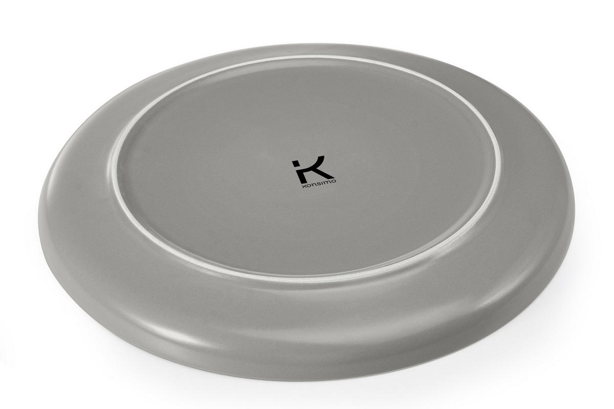 KOMBISERVICE VICTO 6 Personen 24-tlg - Grau, Keramik (27/2/27cm) - KONSIMO®