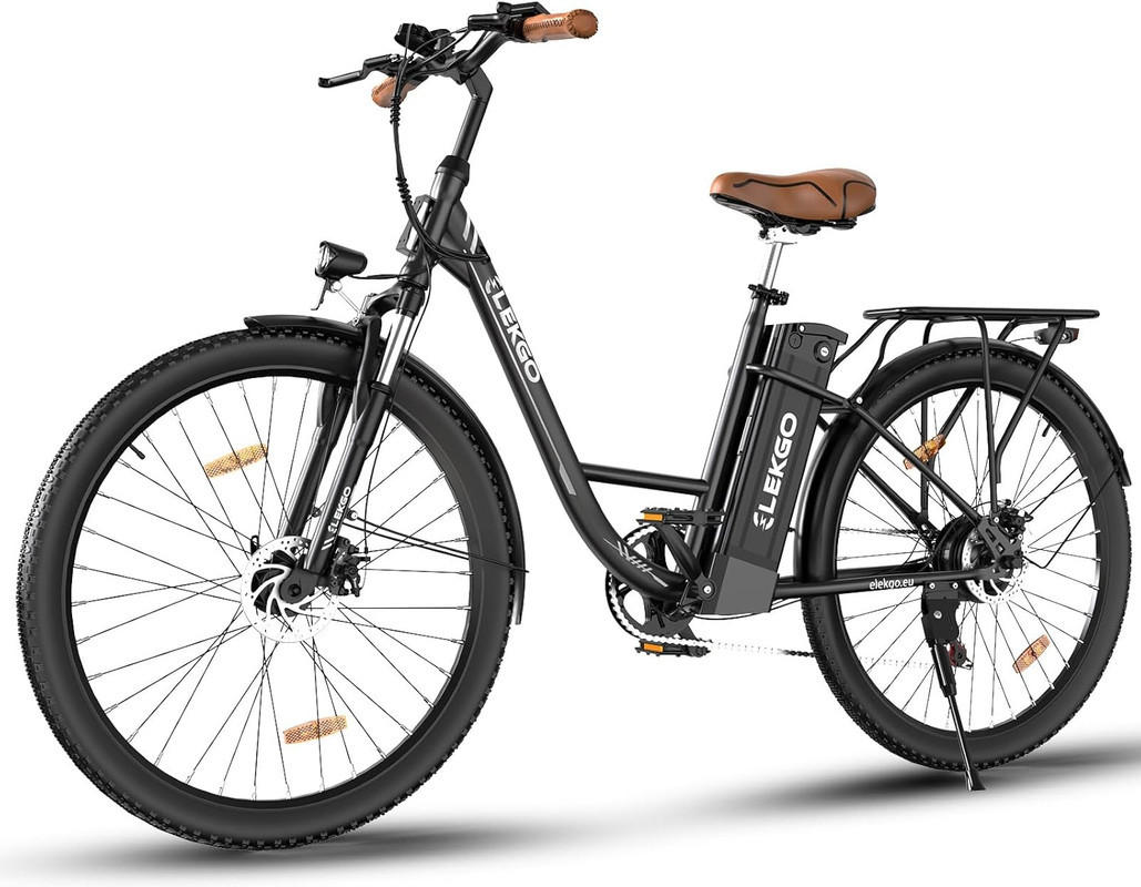 E-BIKE Cityrad EG31 28" für Damen & Herren, 7 Gang, bis zu 90km - Weiß, Metall (87cm) - ELEKGO