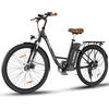 E-BIKE Cityrad EG31 28" für Damen & Herren, 7 Gang, bis zu 90km - Weiß, Metall (87cm) - ELEKGO