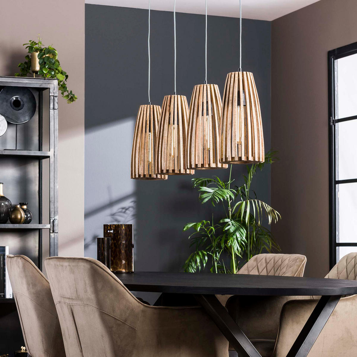HÄNGELEUCHTE Launch Braun 135/20/150 cm - Braun, Metall (135/20/150cm) - Hoyz Collection
