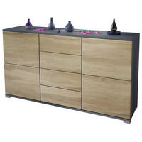 SIDEBOARD Rova Eiche Wotan - Eiche Wotan, Holzwerkstoff (138.5/75.5/35cm) - Vladon