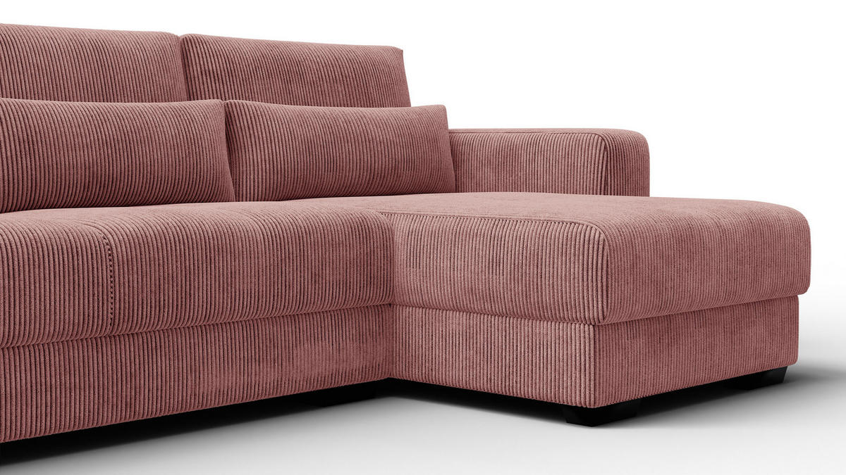 ECKSOFA OLI 4-Sitzer rechts, altrosa - Altrosa, Holz/Textil (295/172cm) - Courtois Laville