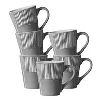 HENKELBECHER Banda Grau 315 ml 6er Set - Grau, Keramik (0.32L) - Ritzenhoff Breker
