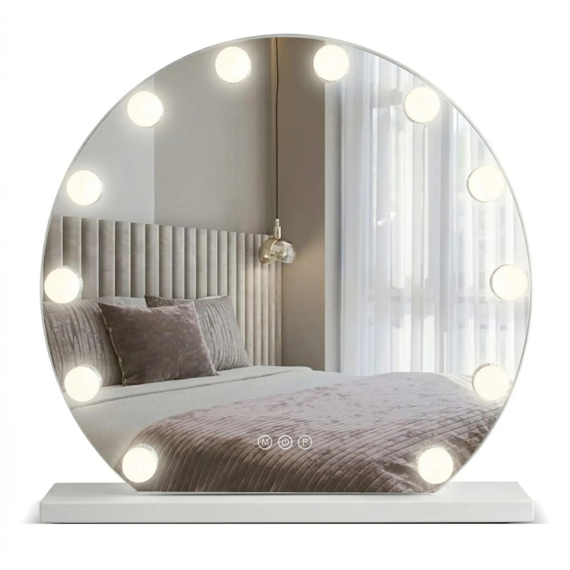 SPIEGEL Rea Led Hollywood White 50 Cm - Weiß, Glas (47/12/50cm) - REA