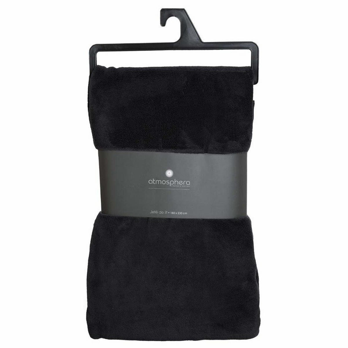 FLEECEDECKE 180 cm - Schwarz, Textil (180/230cm) - Atmosphera Createur d´interieur