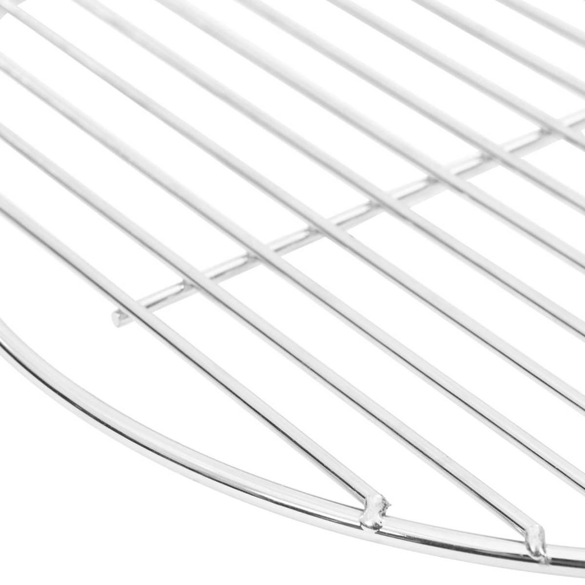 GRILLROST Rund Ø34,5 Cm 304 Edelstahl - Silberfarben, Metall (34.5/34.5cm) - vidaXL