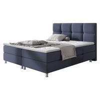 BOXBETT Dave - Chromfarben/Blau, Holz/Textil (140/200cm) - MIRJAN24