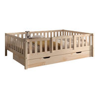 TAGESBETT Kapua 140x200 mit Bettschublade Rausfallschutz Kiefer massiv - Kieferfarben, Holz (140/200cm) - 58aufmkessel