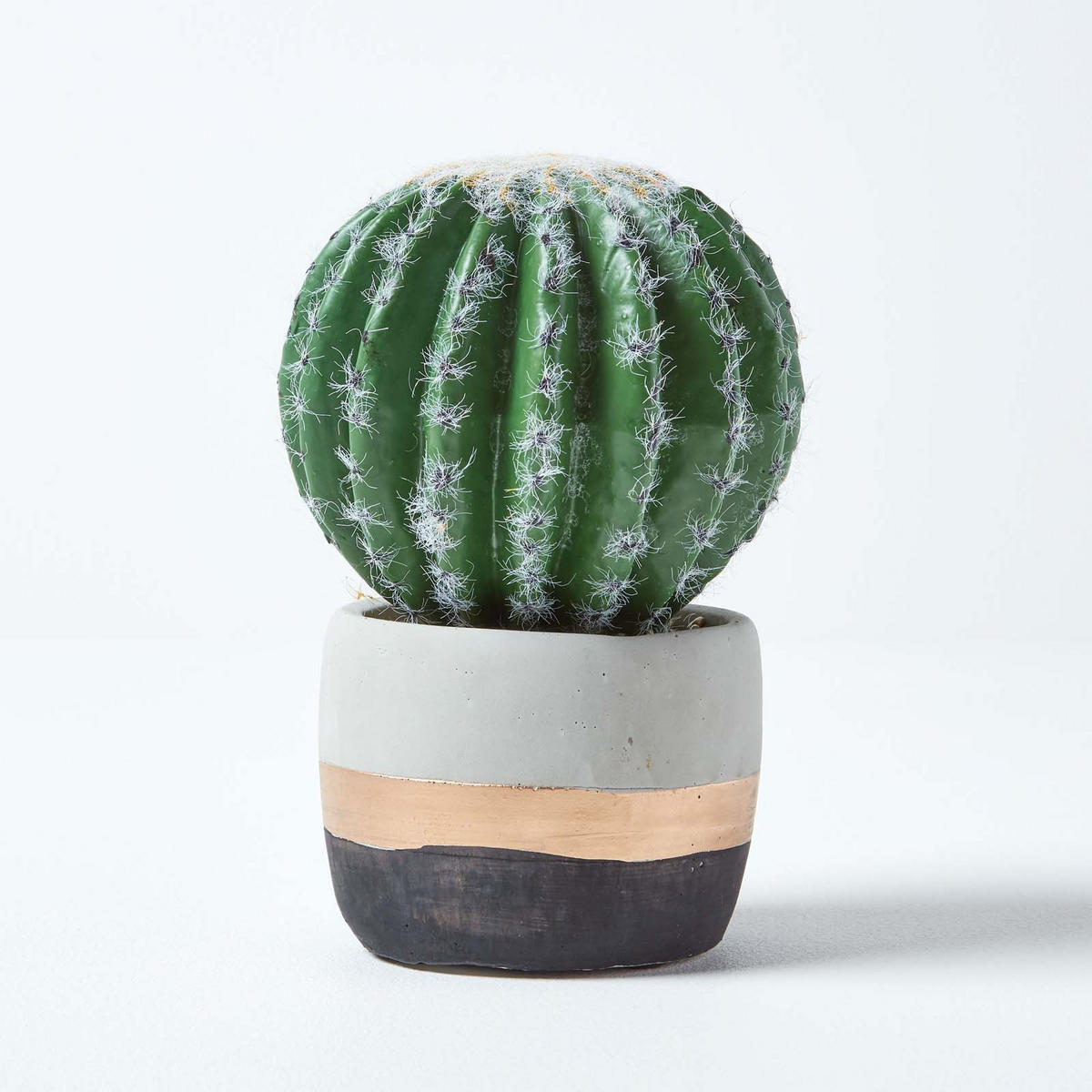 KUNSTPFLANZE Kugelkaktus im Deko-Topf, 19 cm - Grün, Kunststoff (19cm) - Homescapes