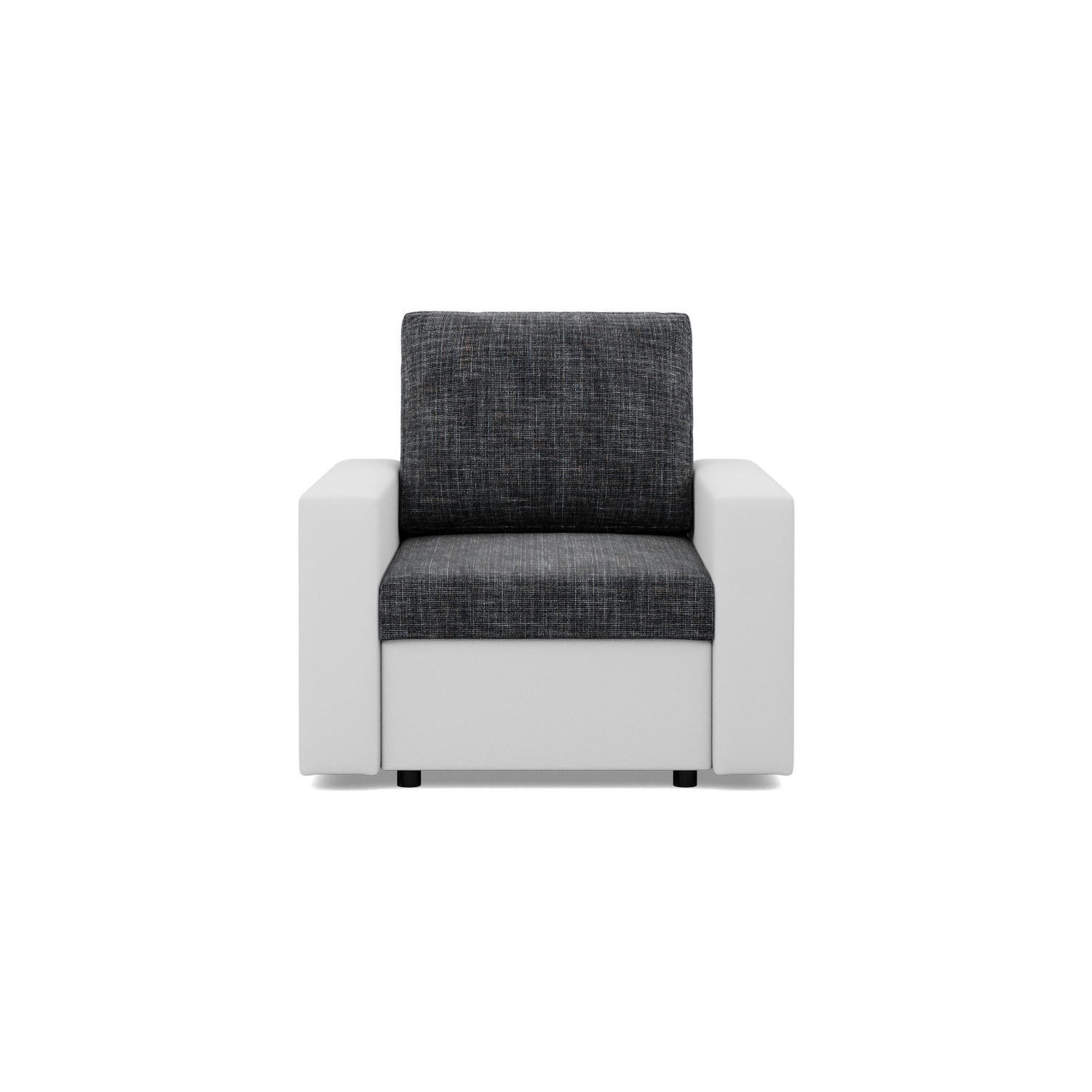 LOUNGESESSEL LUNA, BONELL, Schwarz + Grau - Schwarz/Grau, Textil (83/92/92cm)