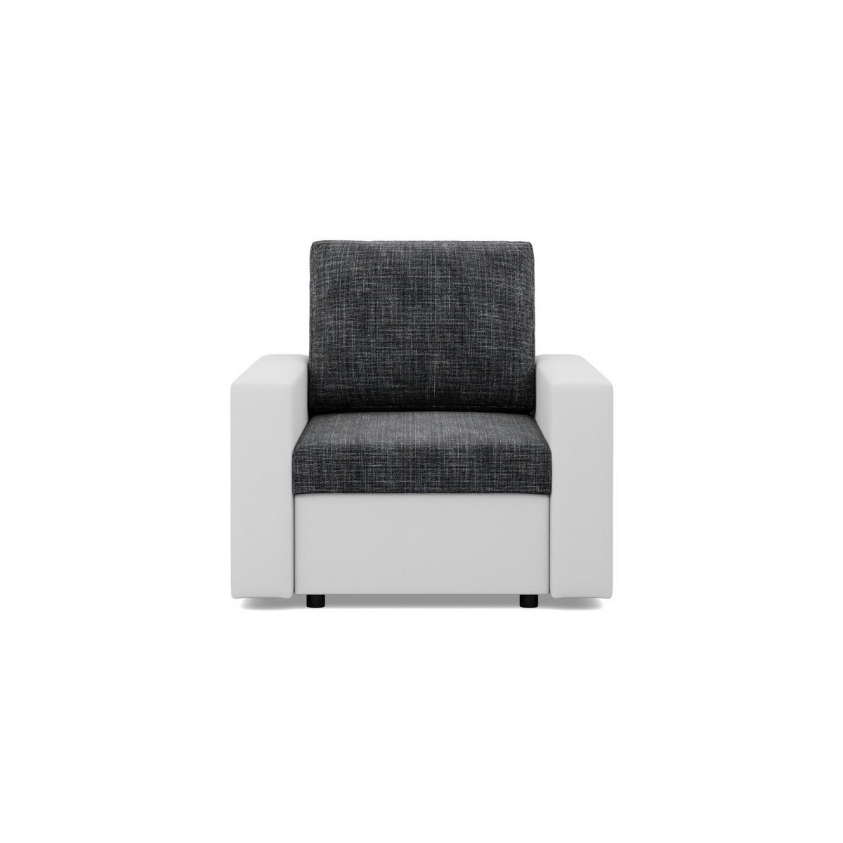 LOUNGESESSEL LUNA, BONELL, Schwarz + Grau - Schwarz/Grau, Textil (83/92/92cm)