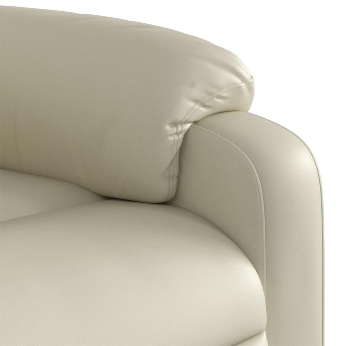 RELAXSESSEL Creme Kunstleder - Creme, Leder (99/99/75cm) - vidaXL