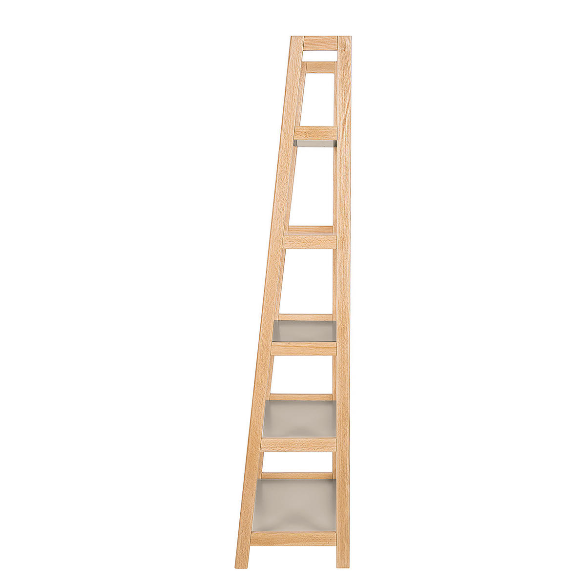 LEITERREGAL - Holzwerkstoff / Teilmassivholz - Taupe, Holz/Holzwerkstoff (80/180/40cm) - home24