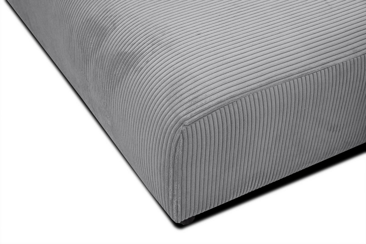 ECKSOFA TAUER 5-Sitzer, hellgrau - Hellgrau/Schwarz, Holzwerkstoff/Kunststoff (292/174cm) - Courtois Laville