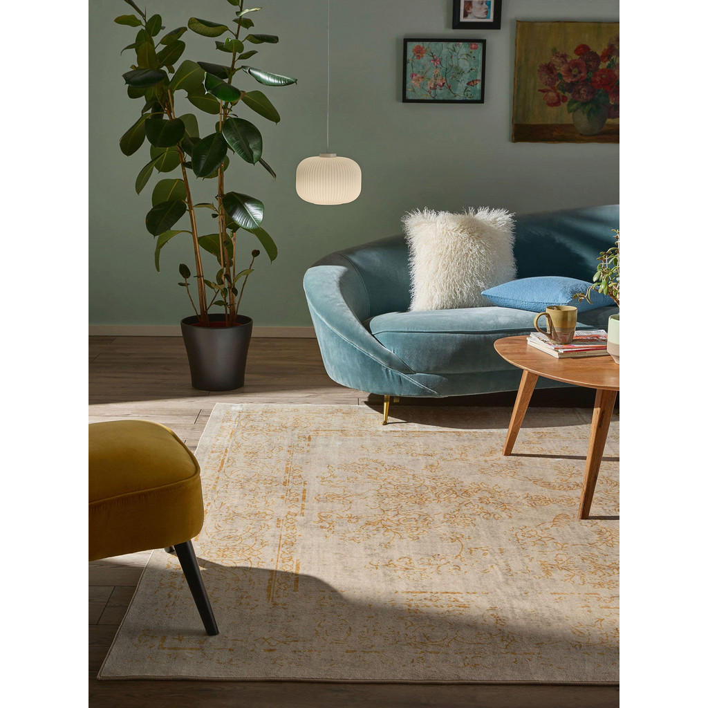 Thumbnail - benuta Nest Vintage-Teppich, Beige, Gelb, Kunststoff, Vintage, Rechteckig, 120x170 cm, Oeko-Tex® Standard 100, für Fußbo...