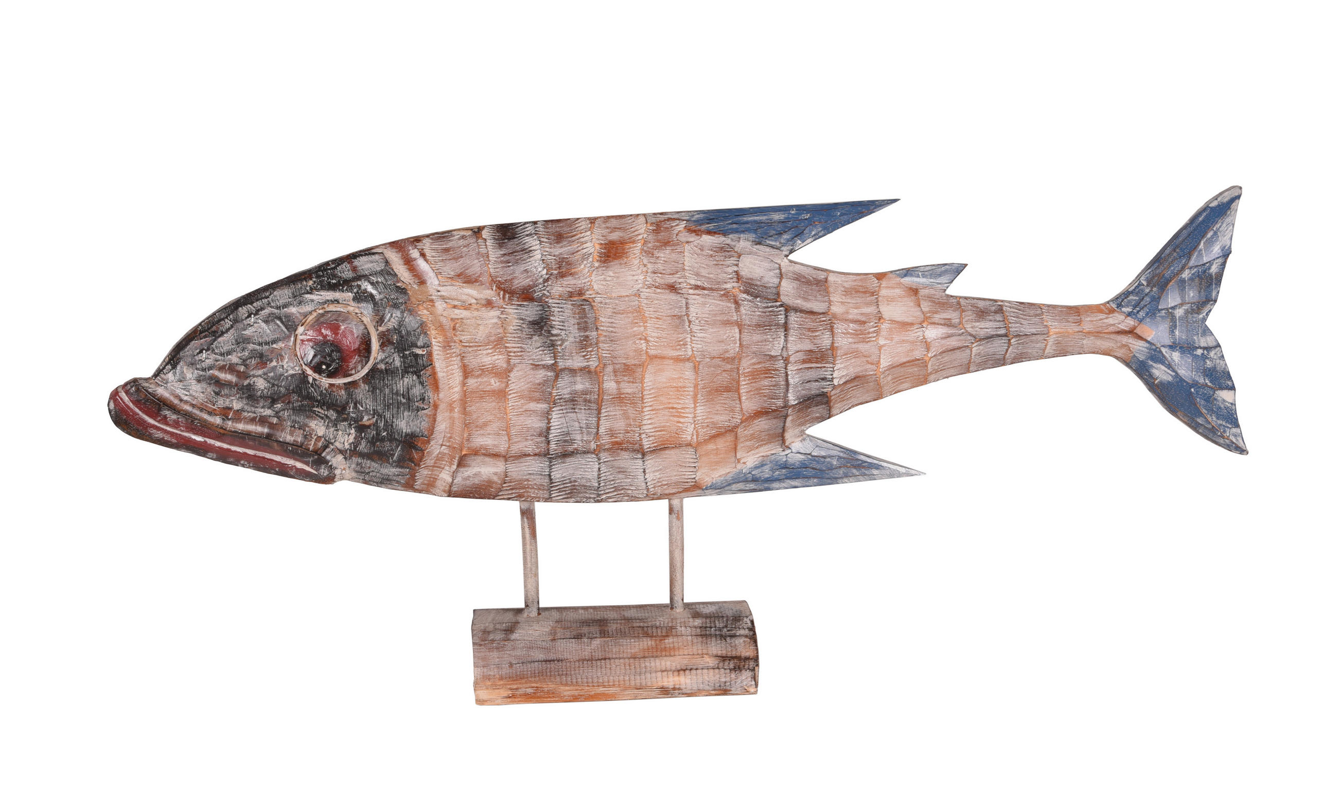 HOLZFISCH Greta Holz Natur 41x14x100cm - Hellbraun, Holz (14/41/100cm) - DELUKE