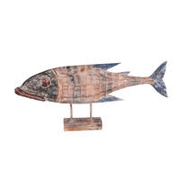 HOLZFISCH Greta Holz Natur 41x14x100cm - Hellbraun, Holz (14/41/100cm) - DELUKE