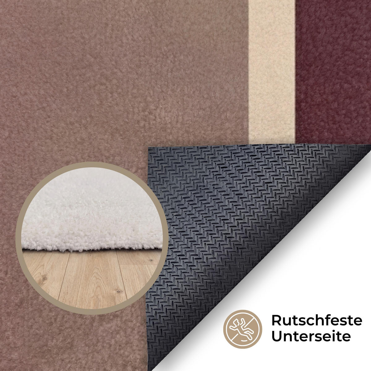 KOBERCE - Roviny - abstraktné - Bordeaux - línie - 120x80 cm - viacfarebná, textil/plast (120/0.4cm) - OnlyWow