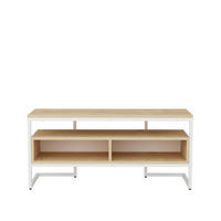 TV-ELEMENT Merrion Weiß und Eiche Safir - Eichefarben/Weiß, Holzwerkstoff (111/51/35cm) - Decorotika