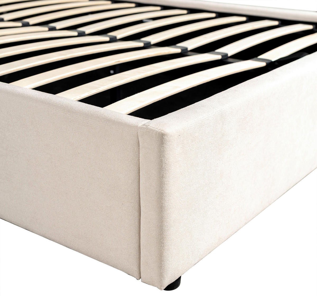 POLSTERBETT Sienna Beige ca. 160 / 200 cm - Beige, Holz - Based