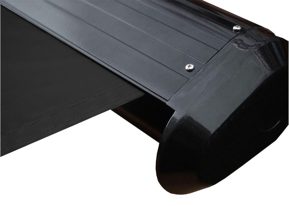 KASSETTEN-MARKISE MIT VOLANT Anthrazit, Anthrazit - Anthrazit, Textil (400/23/300cm) - MCW