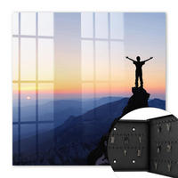 SCHLÜSSELBOX Schwarz 30x30 cm- Türöffnung nach rechts - Der Triumph der Natur - Blau, Metall (30/30/5cm) - TULUP