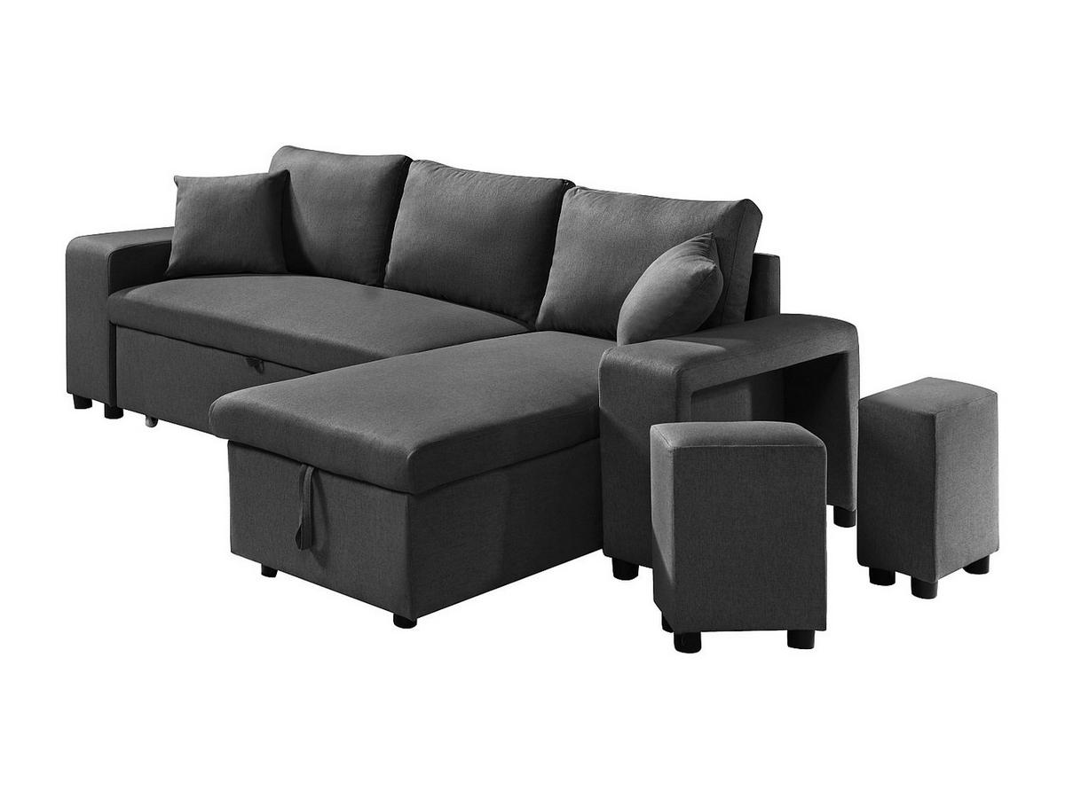 SCHLAFSOFA - 4 Personen - stoff - anthrazitgrau Selim - Anthrazit, Textil (240/84/145cm) - Vente-Unique