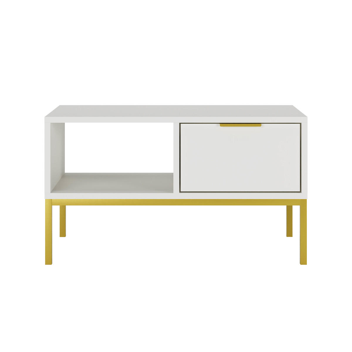 COUCHTISCH Seattle Weiß - Weiß, Holzwerkstoff (60/80/45.4cm) - Petits-meubles