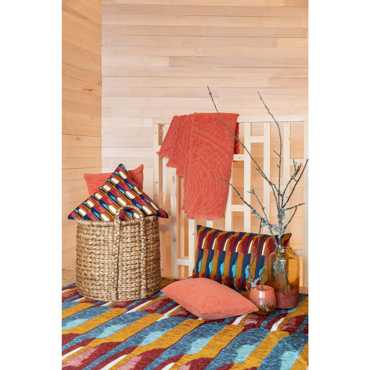 KISSEN Inès paprika 40 x 65 cm - Orange, Textil (40/65cm) - Vivaraise