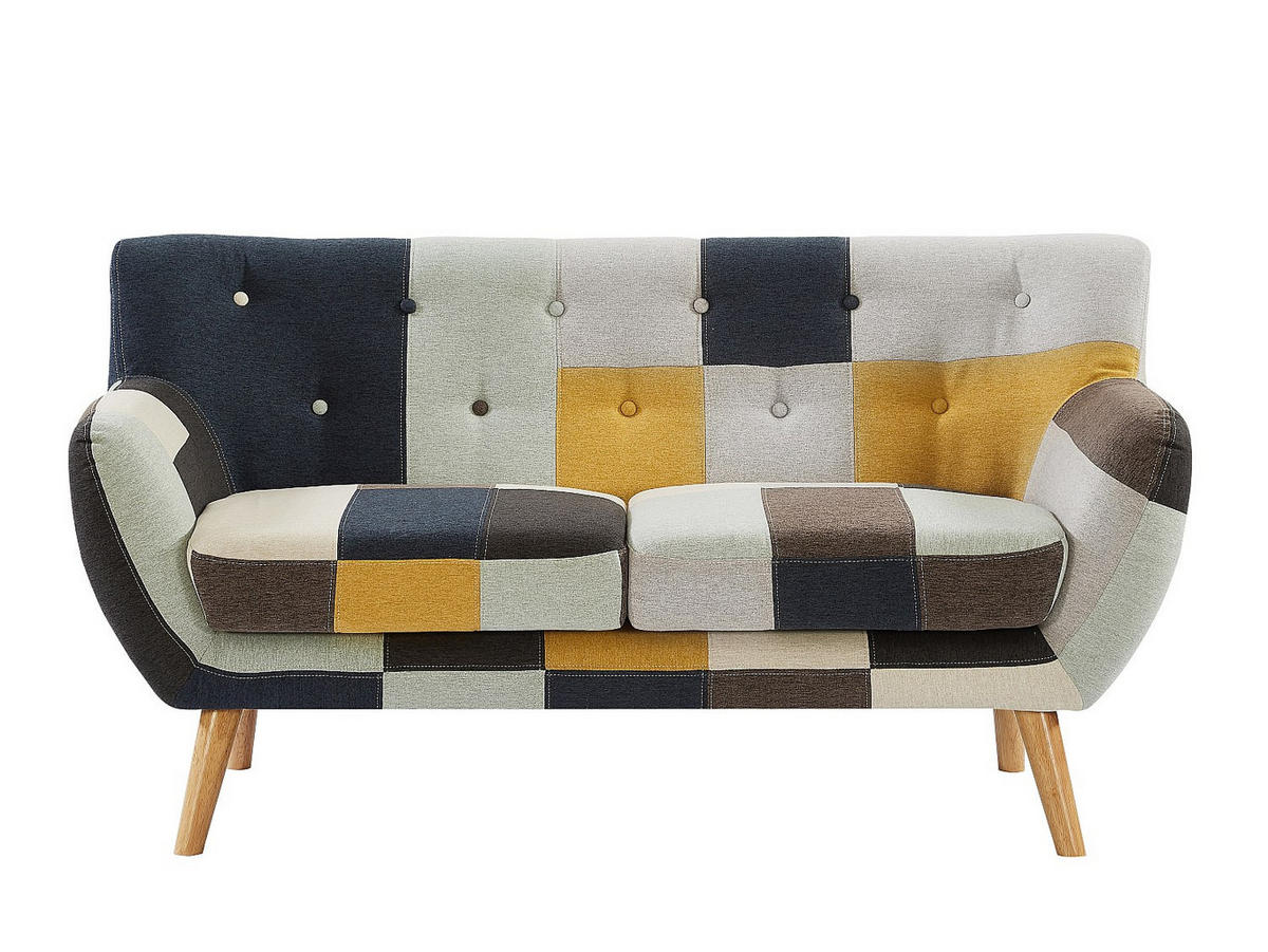 SOFA 2-Sitzer - Patchwork - Mehrfarbig - SERTI II - Multicolor, Textil (158/81/80.5cm) - Vente-Unique