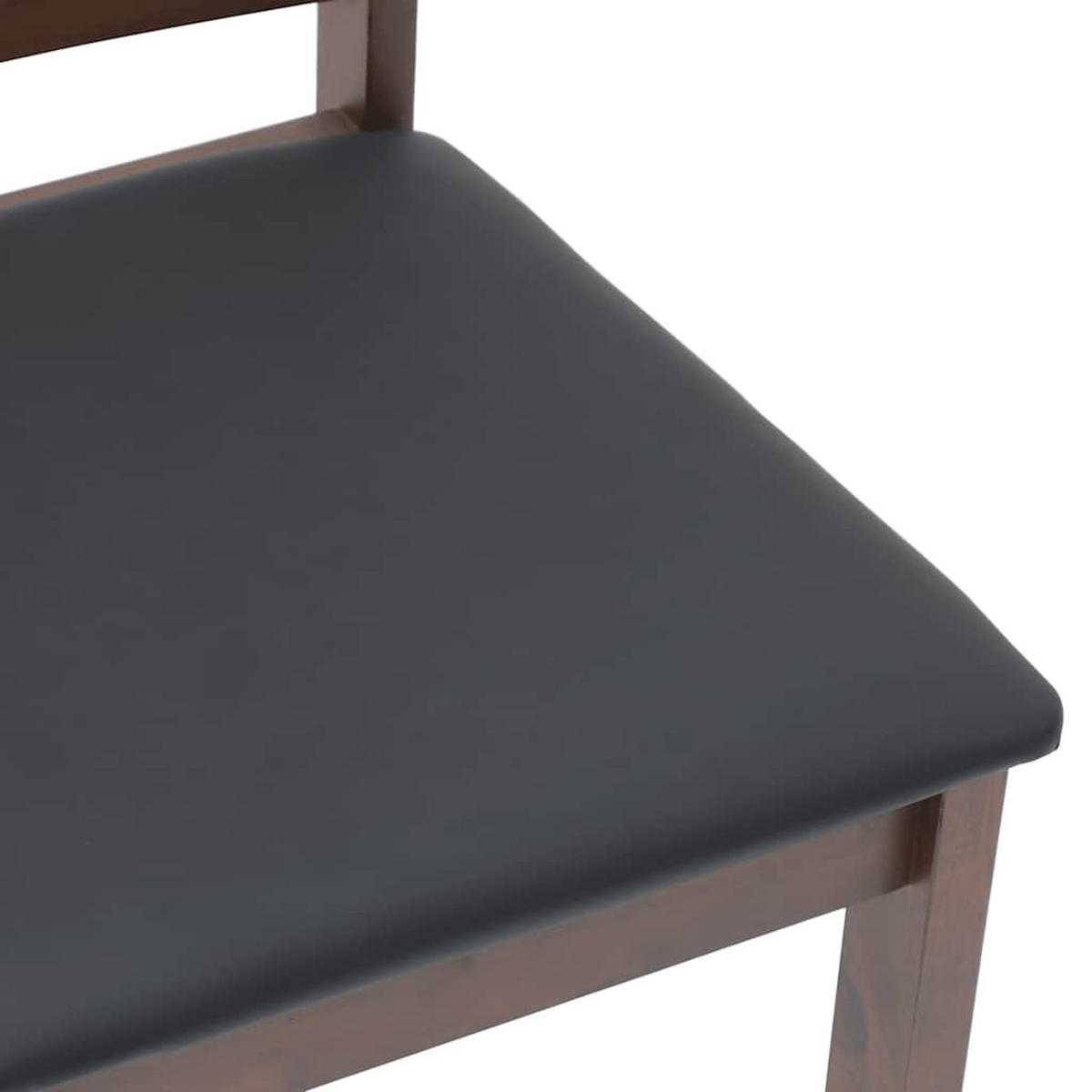 ESSZIMMERSTÜHLE mit Kissen 2 Stk. Braun Massivholz Gummibaum 40*47.5*89cm - Braun, Holz (40/89/47.5cm) - ZMH
