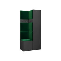 GARDEROBEN-SET Orion XXIV - Graphitfarben/Grün, Holzwerkstoff/Kunststoff (82/186/46cm) - MIRJAN24