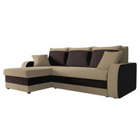 ECKSOFA Kris - Schwarz/Cappuccino, Holz/Kunststoff (238/147cm) - MIRJAN24