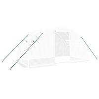 GEWÄCHSHAUS mit Stahlrahmen Weiß 8 m² 4x2x2 m - Weiß, Kunststoff (4/2/400cm)