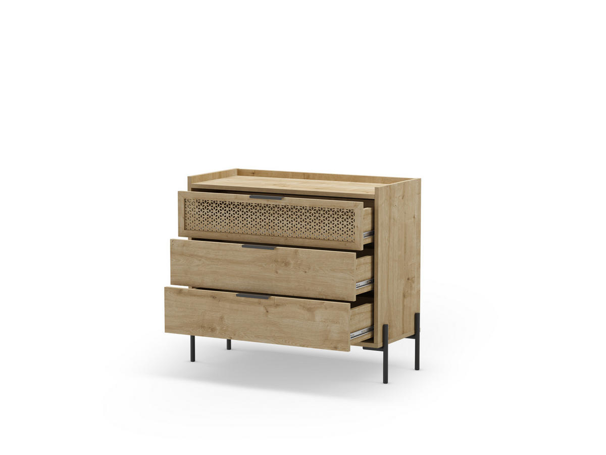 KOMMODE Inca Braun 90/40/80 cm - Braun, Holz (40/80/90cm) - Calicosy