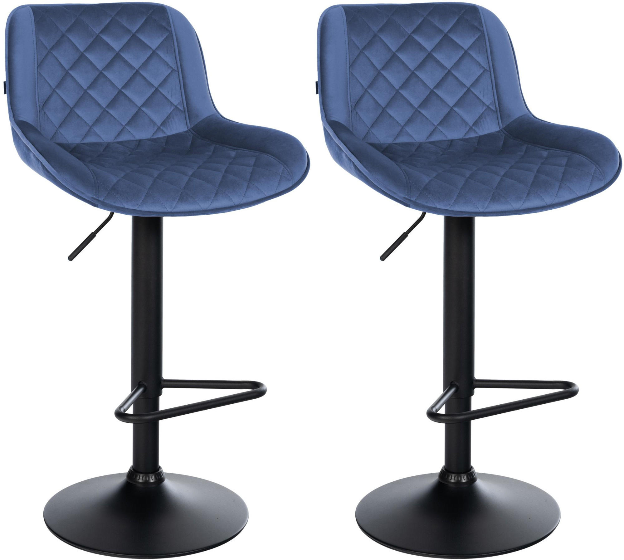 TPFLiving Barhocker Blau 50x105x52 cm