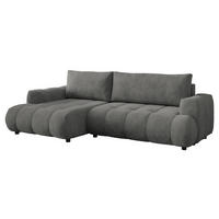 ECKSOFA Haiti, Seite: Links LC+2R - Schwarz/Grau, Holz/Textil (276/156cm) - MIRJAN24