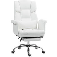 BÜROSTUHL - Weiß, Kunststoff (65/115/69cm) - HOMCOM