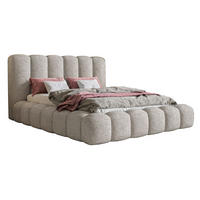 POLSTERBETT 180x200 Madeno mit Bettkasten, Boucle, Hellgrau - Hellgrau, Holz/Textil (180/200cm) - Emporius