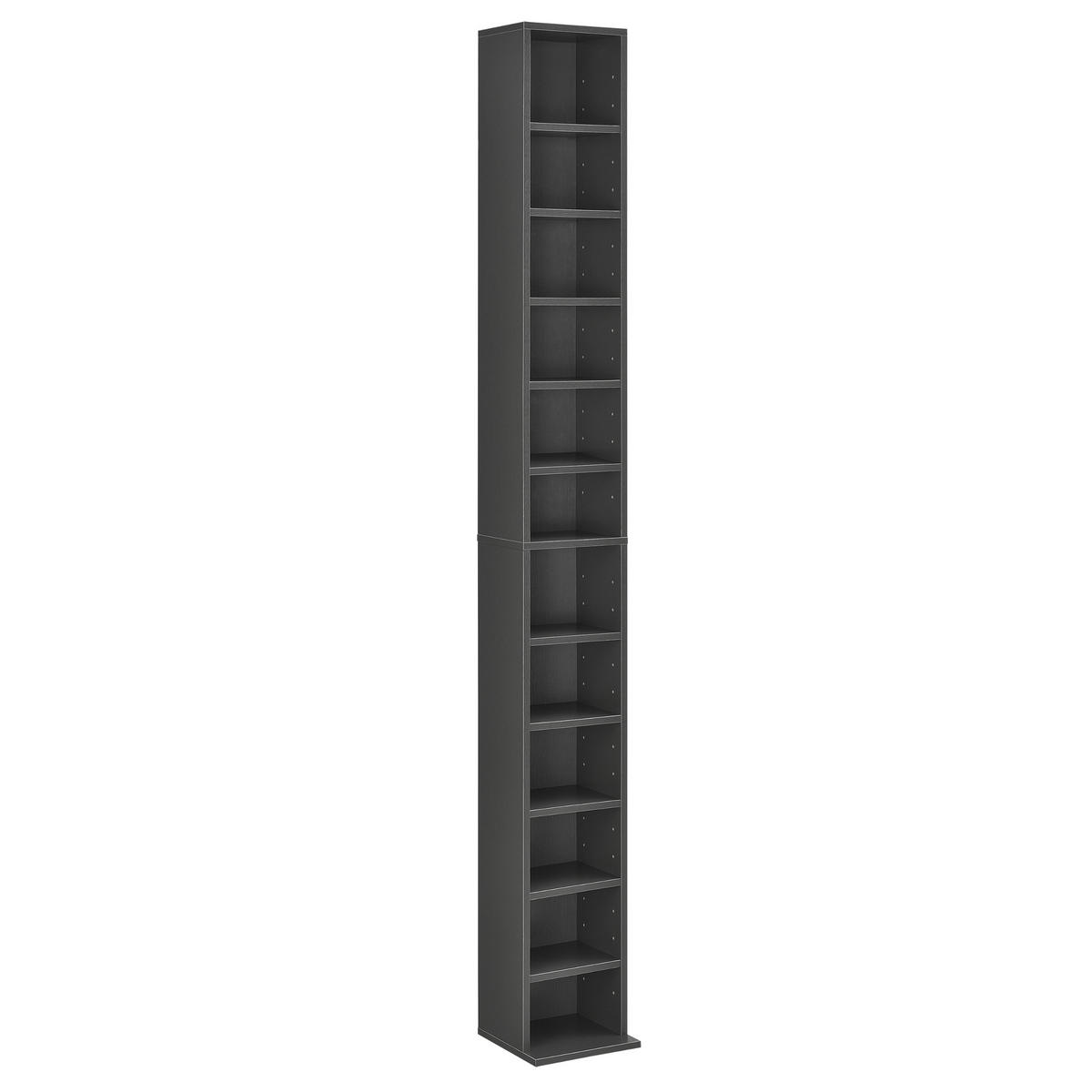 CD-REGAL Høyset - Dunkelgrau, Holzwerkstoff (20/175/20cm) - [en.casa]