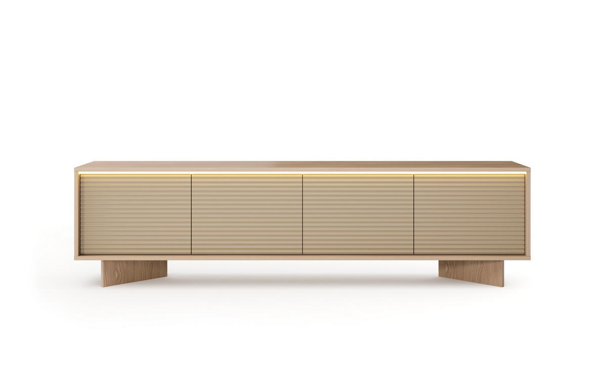 TV-SCHRANK: Natur-Bolivar, 203,9 x 54,4 x 40 cm - Eichefarben, Holzwerkstoff (203.9/54.4/40cm) - 3XE LIVING