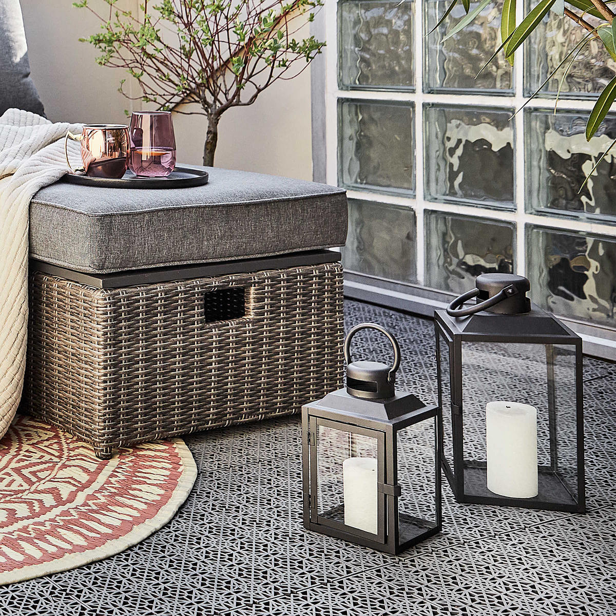 LATERNE Lighthouse - Schwarz, Metall (13/24/14cm) - Butlers