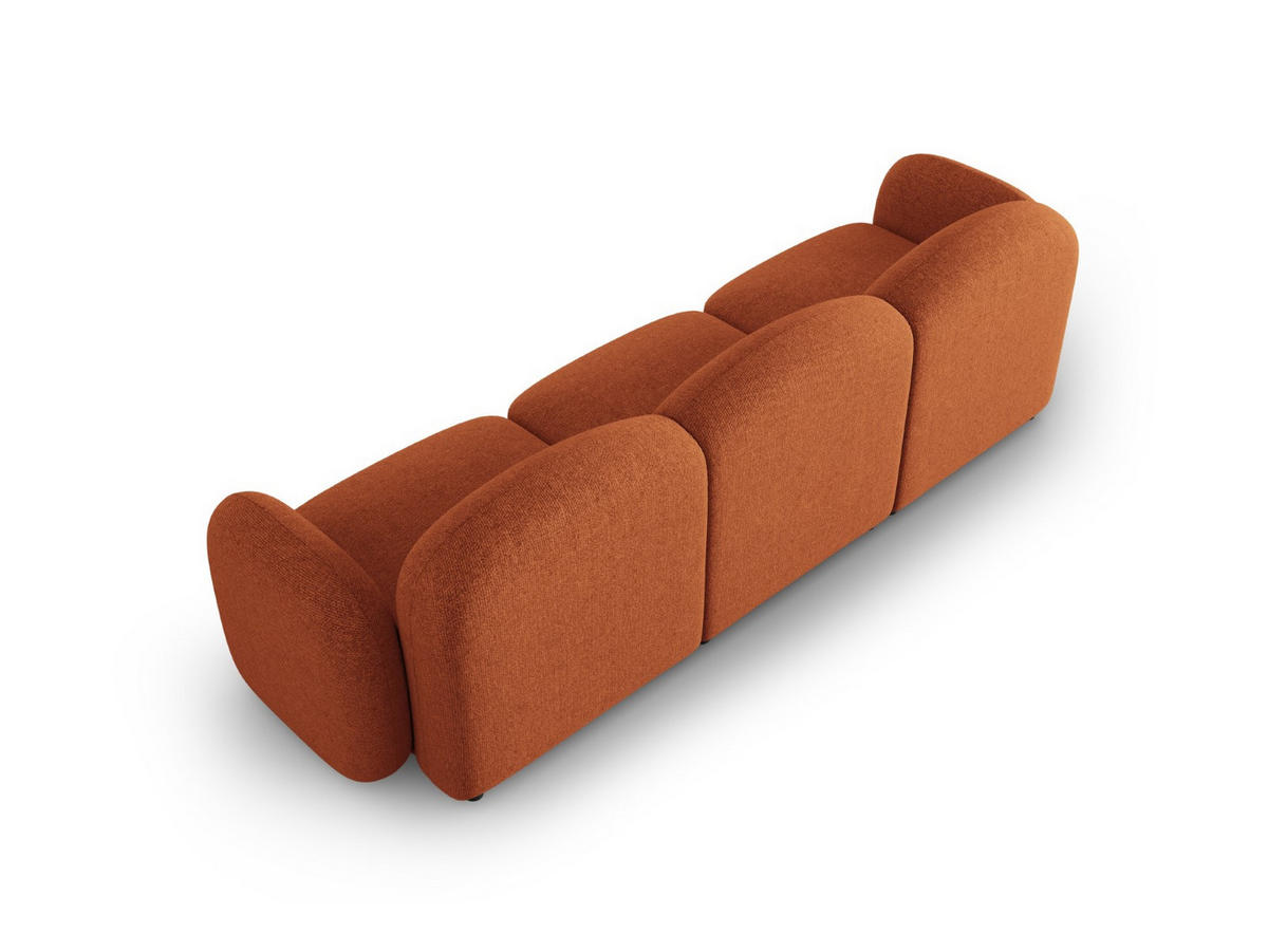 SOFA Blair aus Chenille-Stoff mischung terrakotta 3 Sitzplätze - Terra cotta, Textil (87/80/272cm) - Micadoni