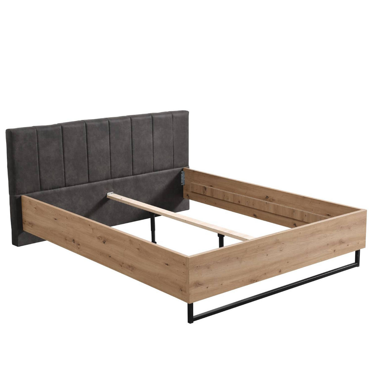 HOLZBETT Eiche 160/200 cm natur - Braun, Holz (160/200cm) - Homestyle4u