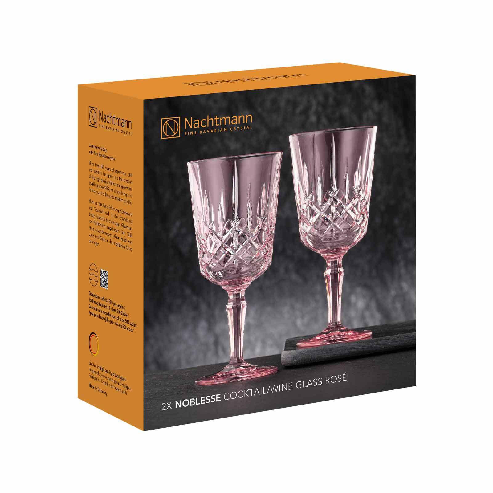 COCKTAIL- / WEINGLÄSER Noblesse Colors Rosé 355 ml 2er Set - Rosa, Glas (0.355L) - Nachtmann