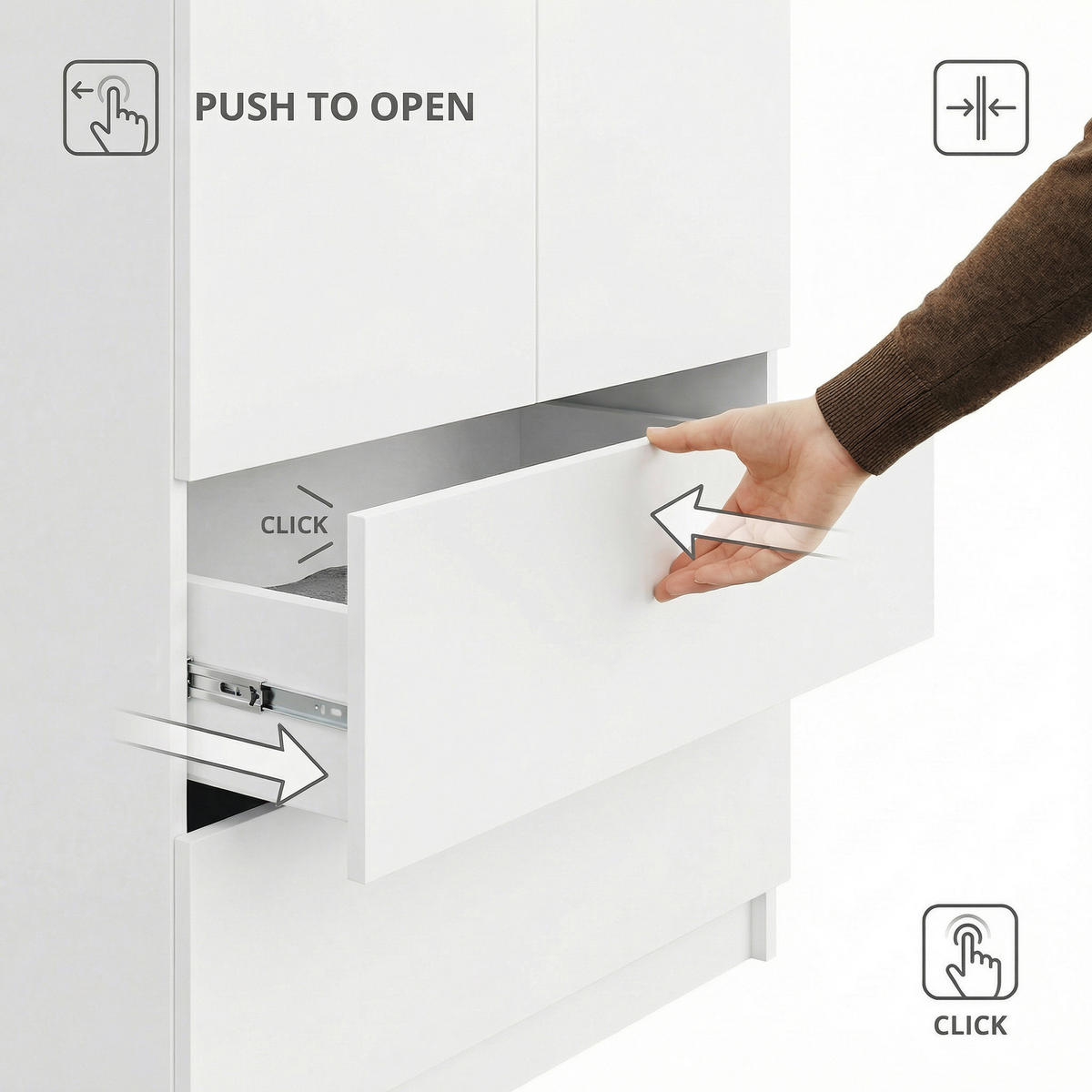 DREHTÜRENSCHRANK Look mit 2 Türen und Schubladen, 90 cm, eiche Artisan - Eiche Artisan, Holzwerkstoff (90/180/50cm) - Beautysofa