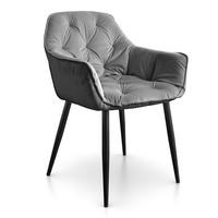 ARMLEHNENSTUHL TOKIO - Schwarz/Grau, Textil (60/96/46cm) - Lookway