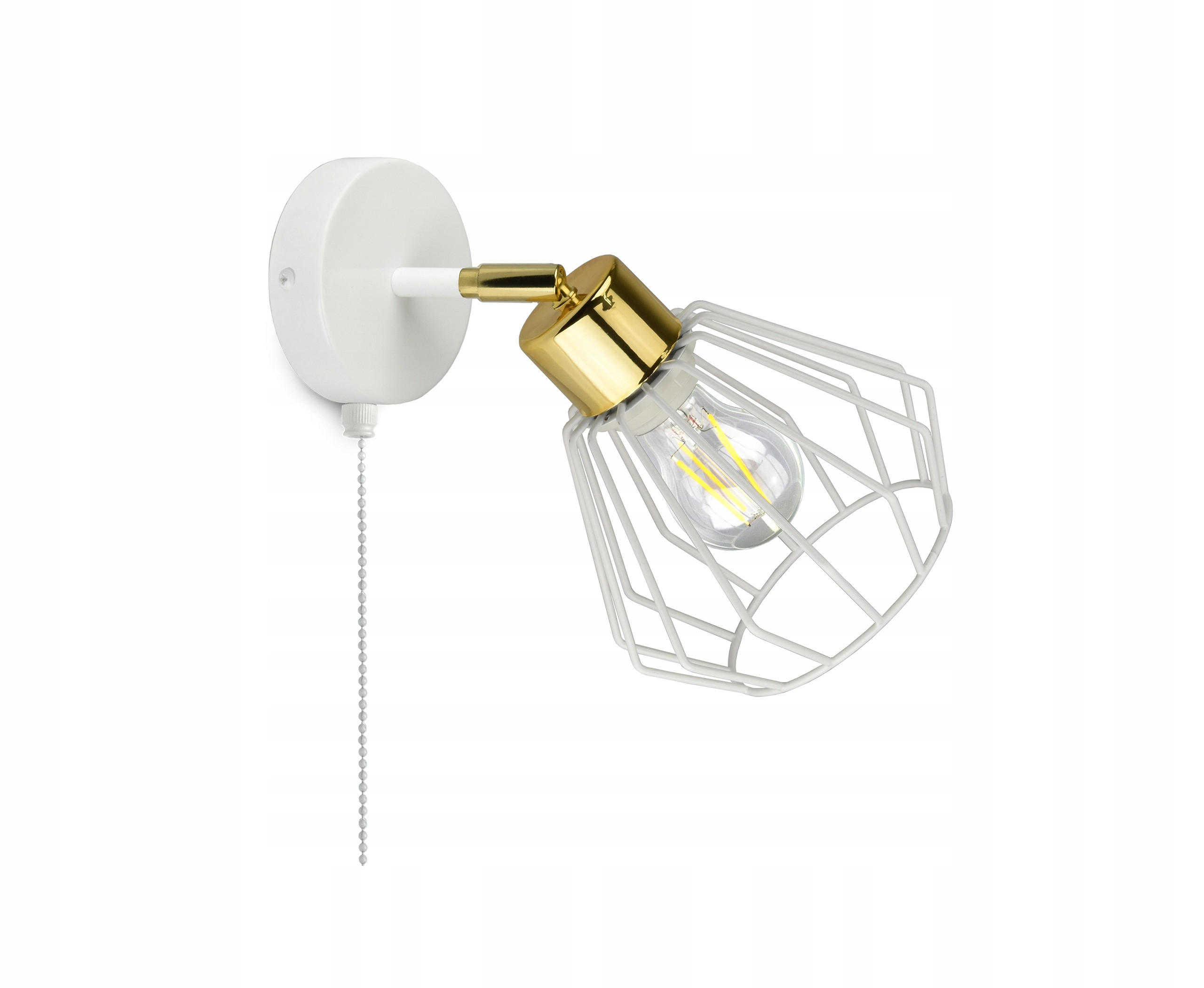 WANDLEUCHTE LOFT - Goldfarben/Weiß, Metall (20/24/18cm) - kiki design